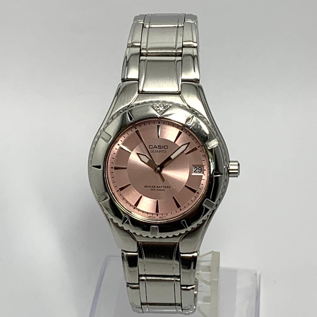 Casio Boys Pink Analog Quartz Watch Vintage LTD-1035 Used