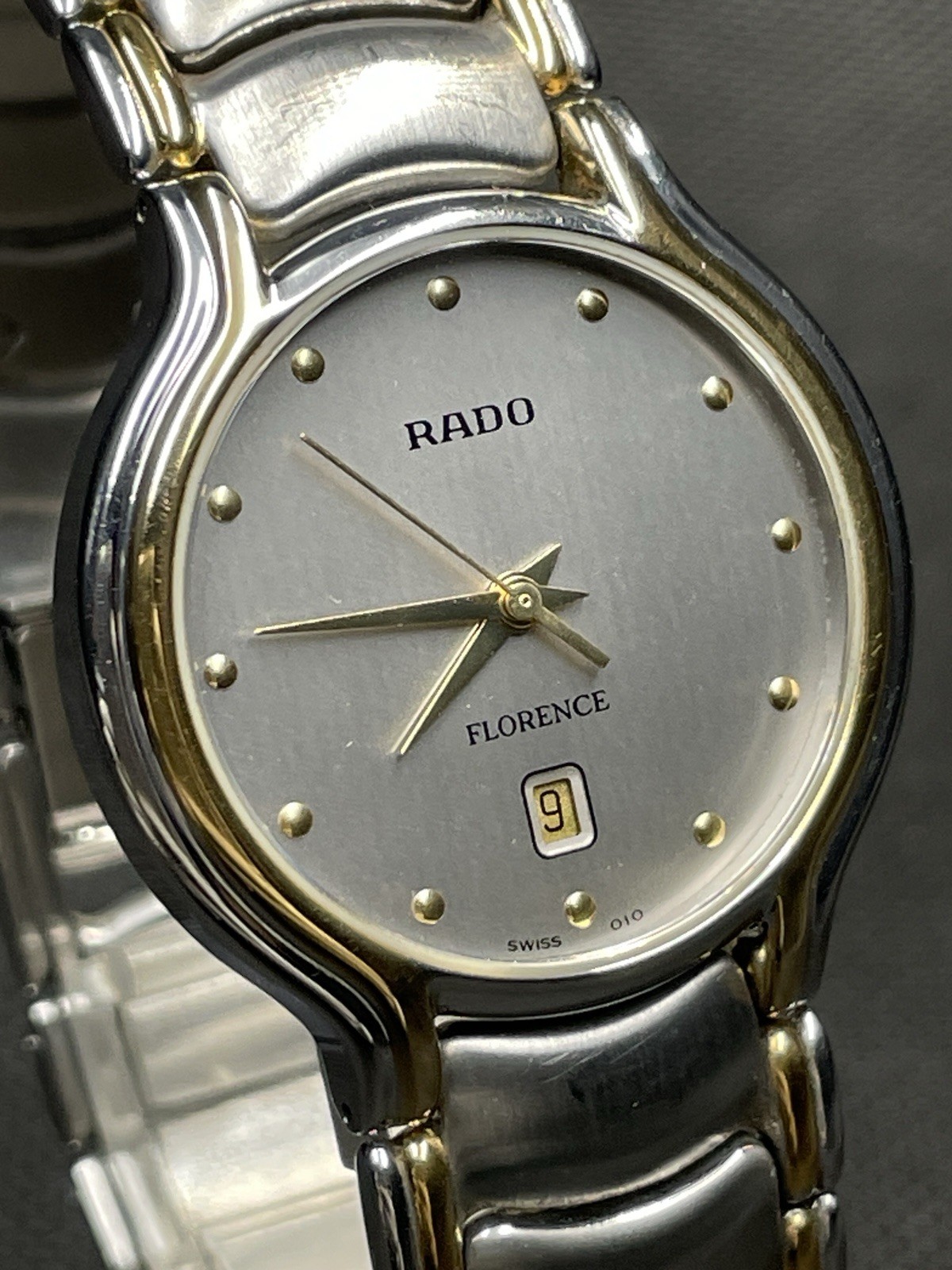 [Excellent] Vintage Rado Florence 129.3644.4 Gray Quartz Watch Men’s JAPAN