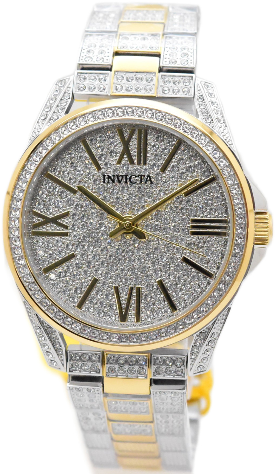 Invicta Celestial Lux Men’s 45mm Gold Pave 476 Crystals Quartz Watch 50298