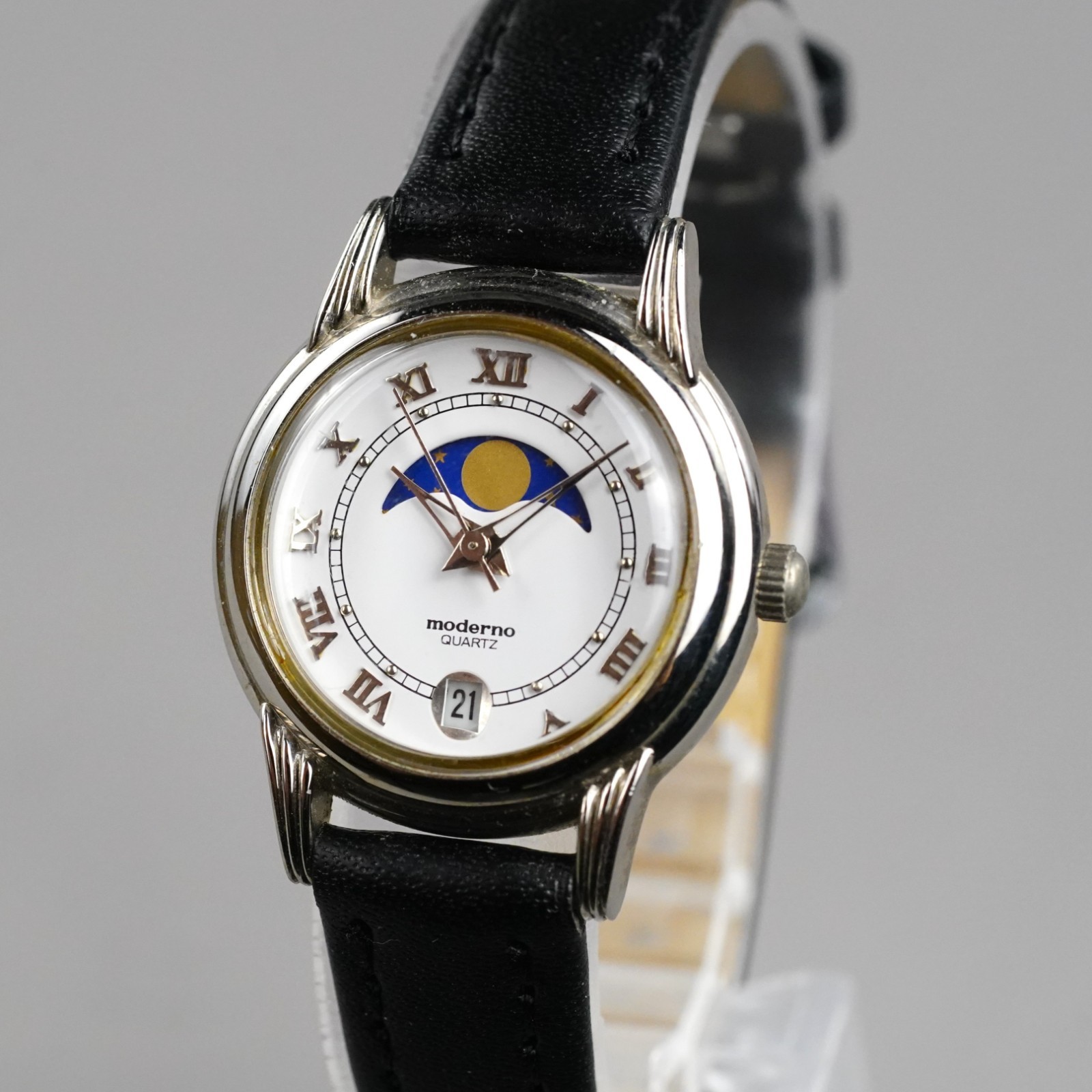 Moderno MIYOTA(Citizen)Mov Vintage Watch Moon Phase Women’s 25mm NewBattery