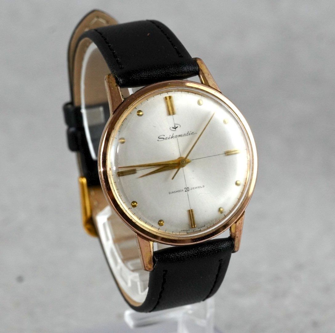 SEIKO MATIC Automatic 20 Jewels 60s Vintage Antique Rare Men’s Gold Plated Watch