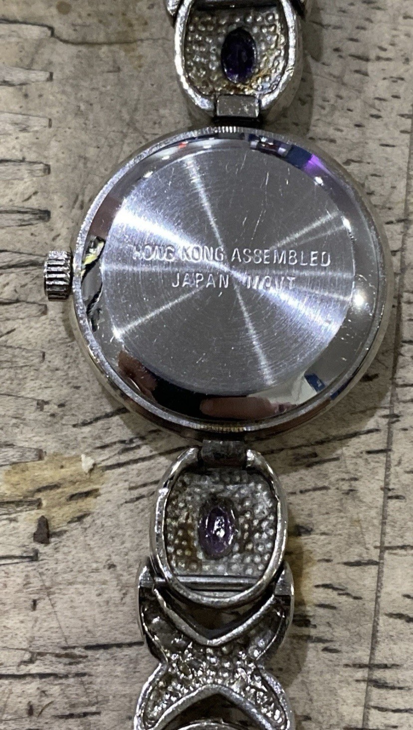 Vintage Lucoral Women’s Wtist Watch Pearl Dial & Gemstones