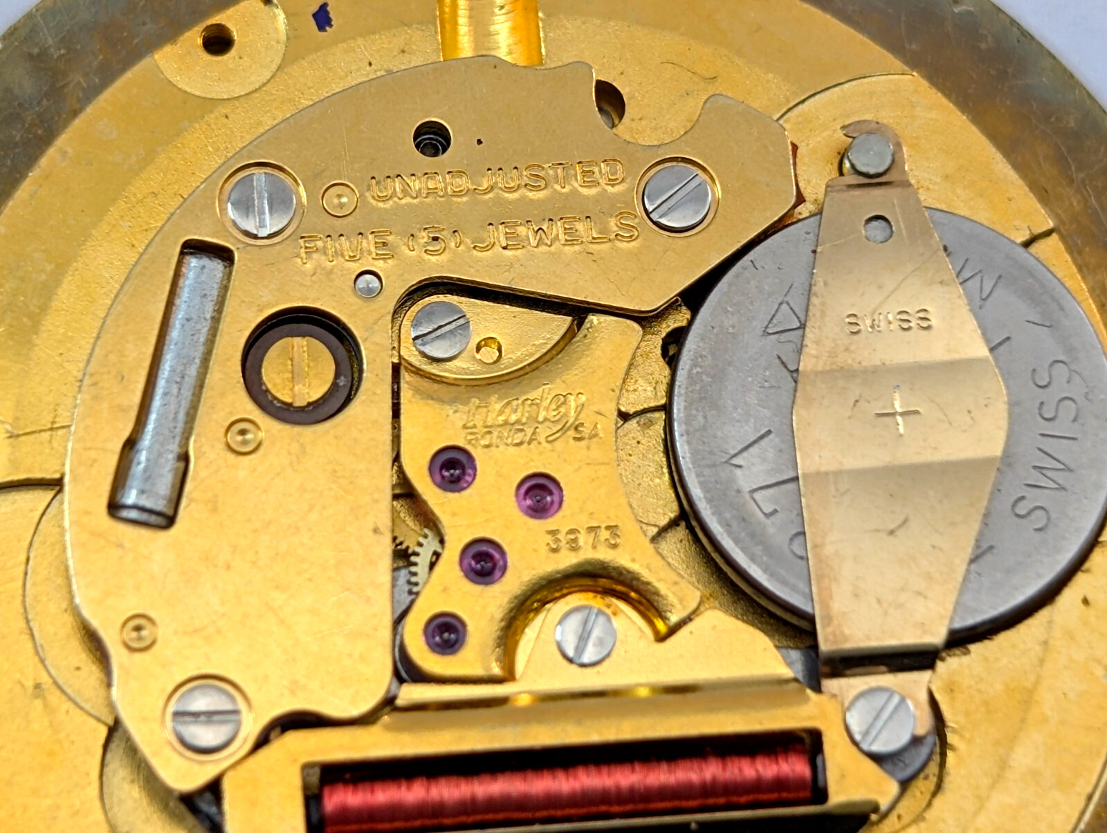 Vintage ARNEX Harney Ronda 3973 5 Jewels Men’s 32mm Watch Movement PARTS REPAIR