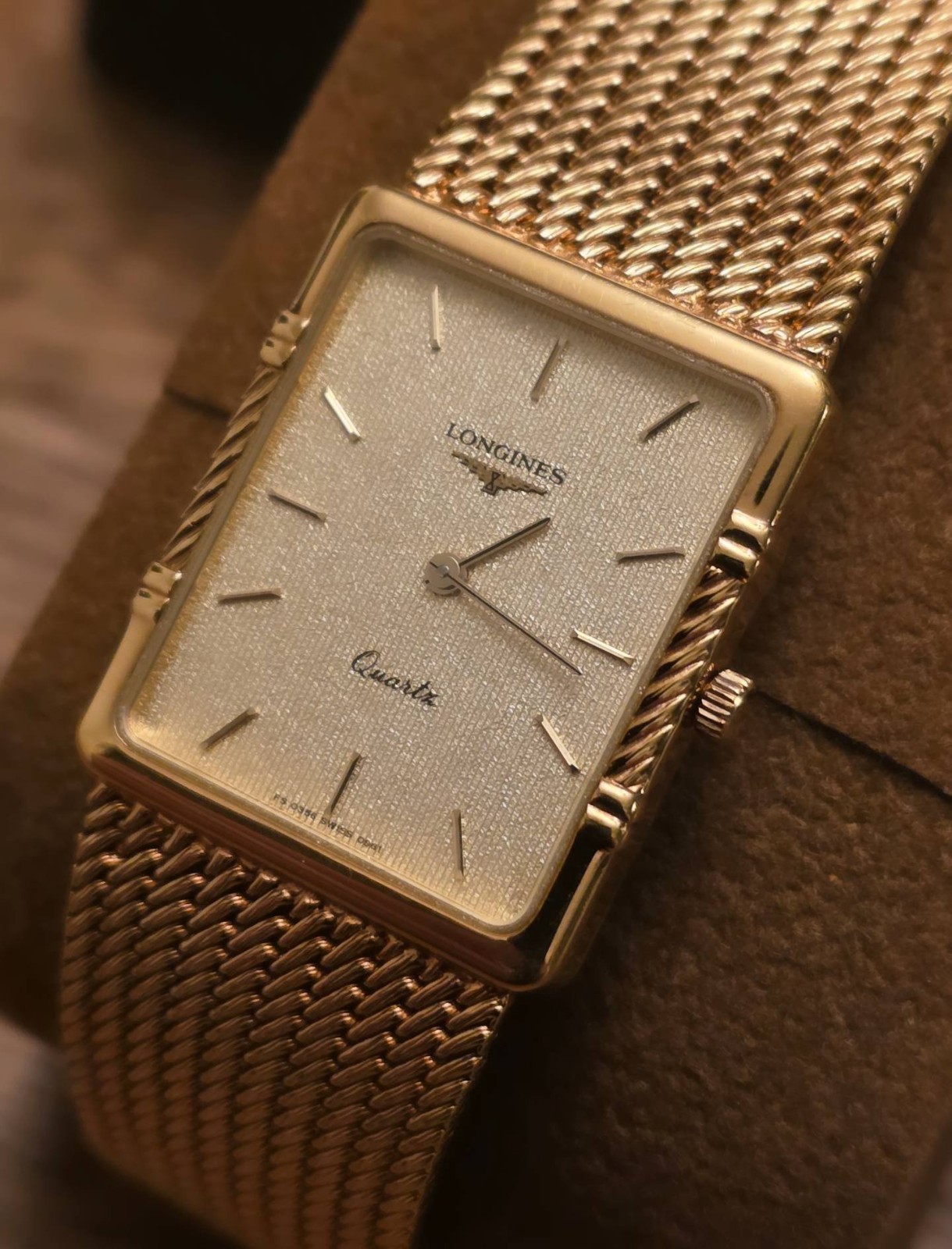 Vintage Longines Dress Tank – Rope-Twist Case/Linen Dial (Cal. L961.2 | FS 0356)