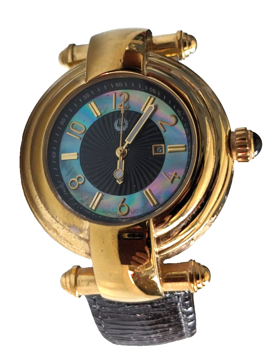 Brillier Women’s Quartz Analog Watch 31-02 Klassique Black Leather Strap