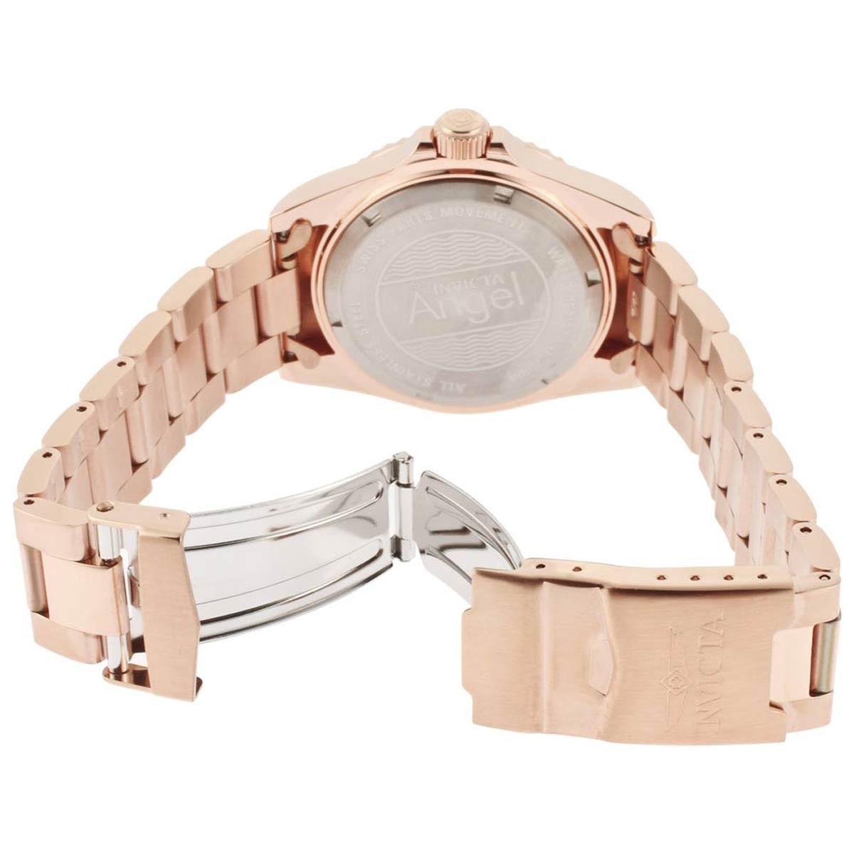 Invicta Women’s Watch Angel Rose Gold Dial Stainless Steel Bracelet 14322