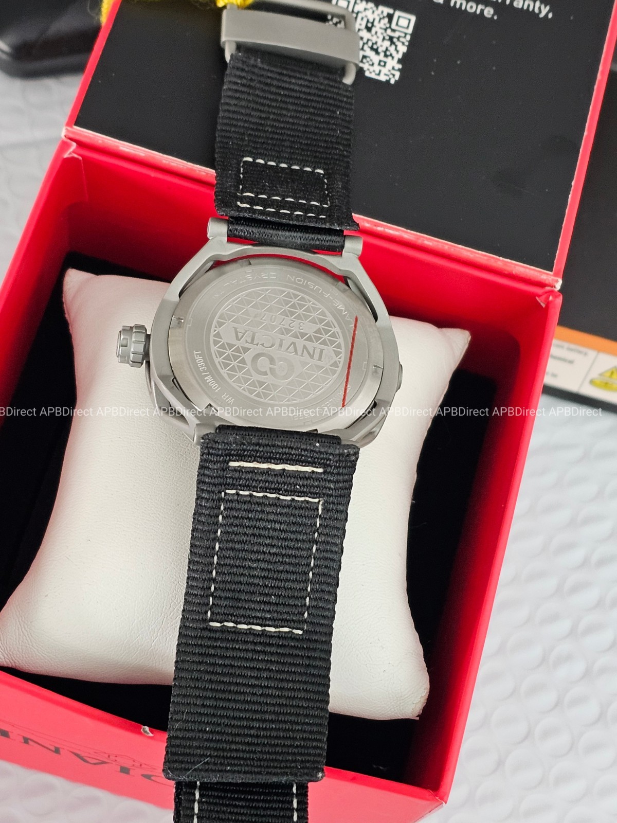 Invicta – CORDUBA – Black Nylon Strap – Brushed Gray Case / Blue mens watch