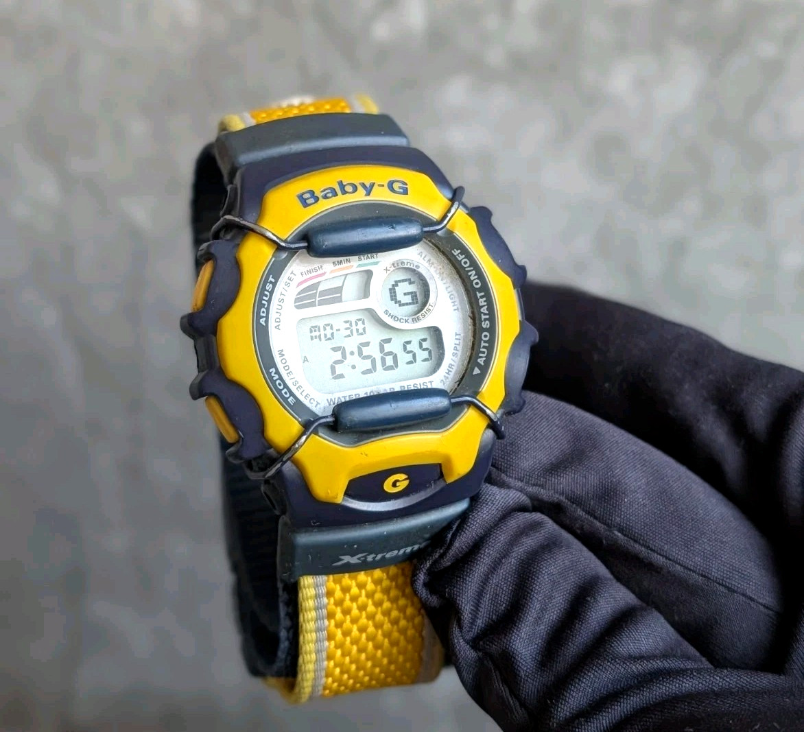 Casio Baby-G BGX-131 • Unisex Digital Watch • Yellow/Black • 42mm • Shk Resist