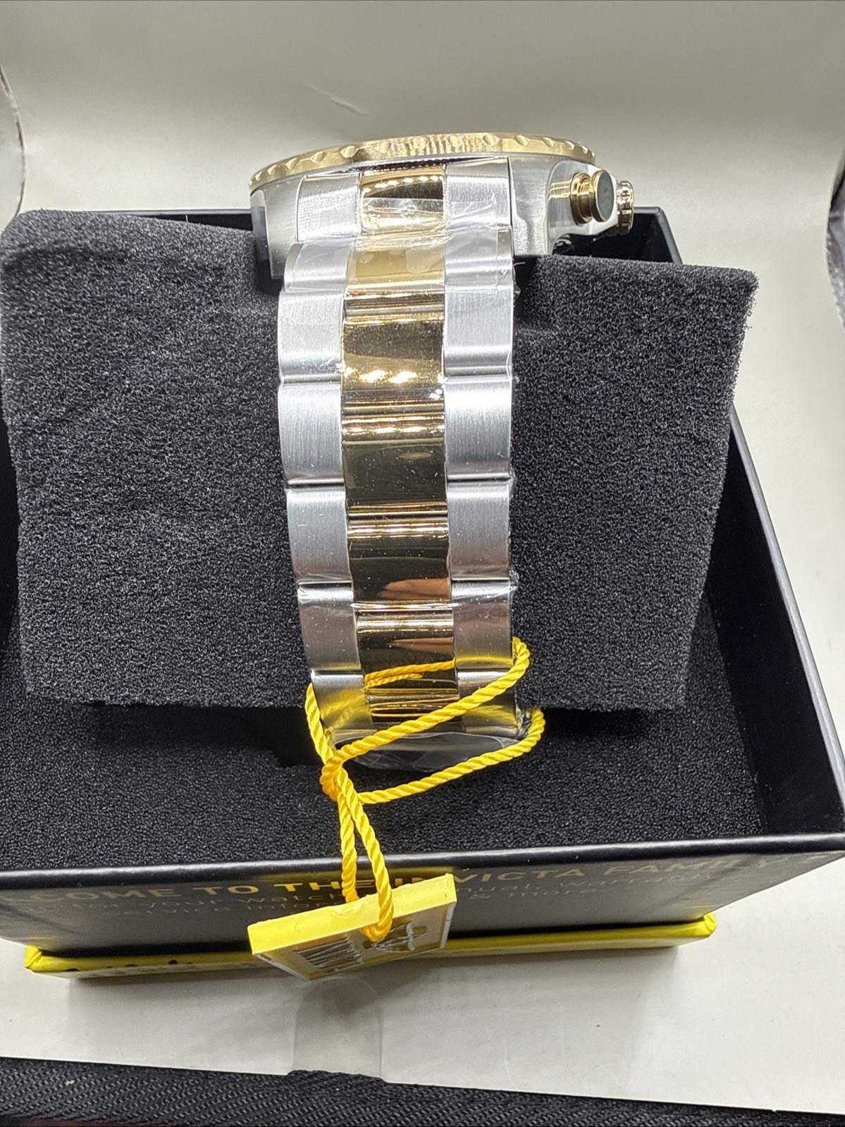 Invicta Mens Speedway 48mm Chrono 48mm Silver/Yellow Gold 2 TONE SS Watch 24214