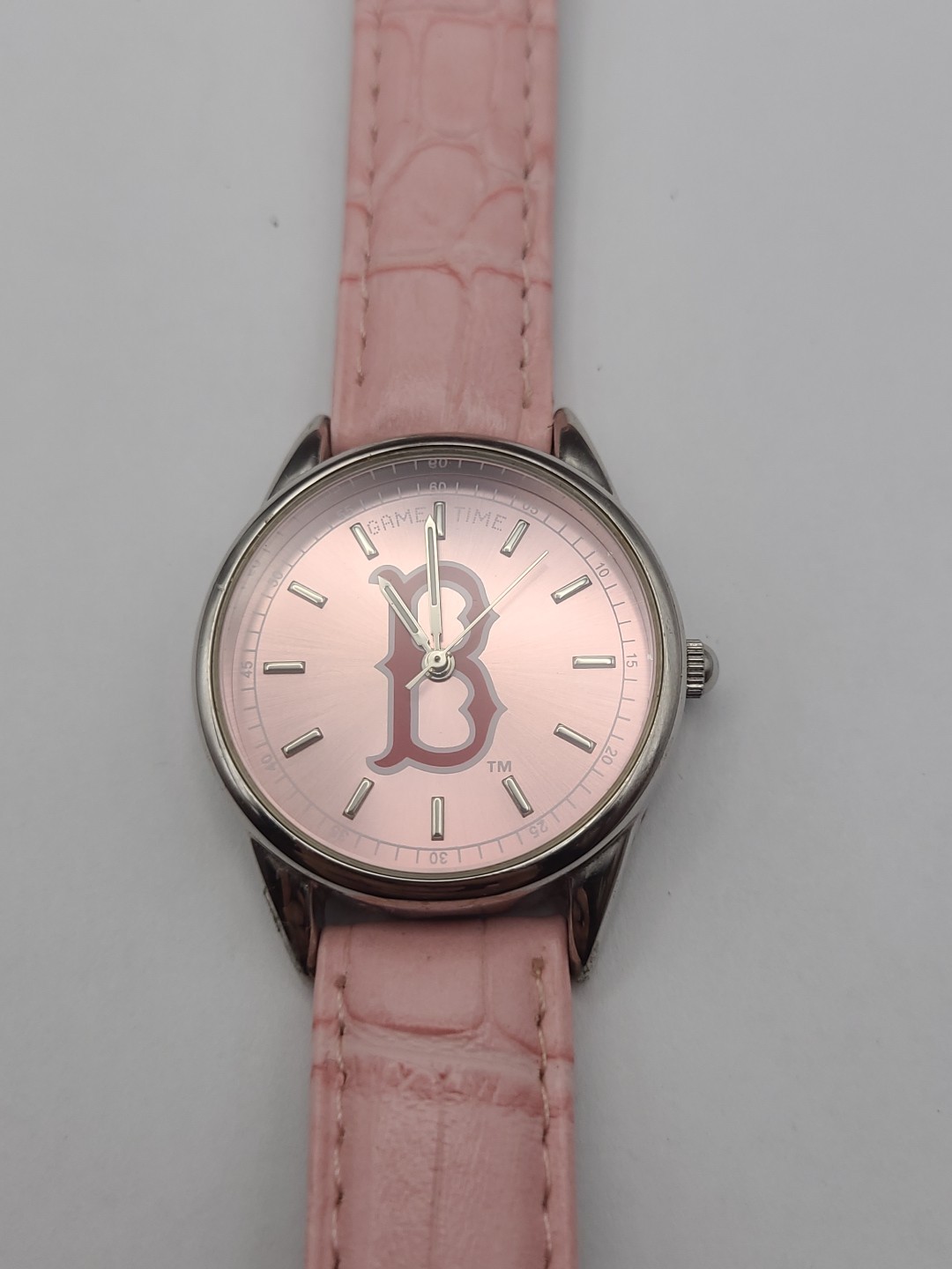 Boston Red Sox Game Time Watch Pink Band New Battery Working