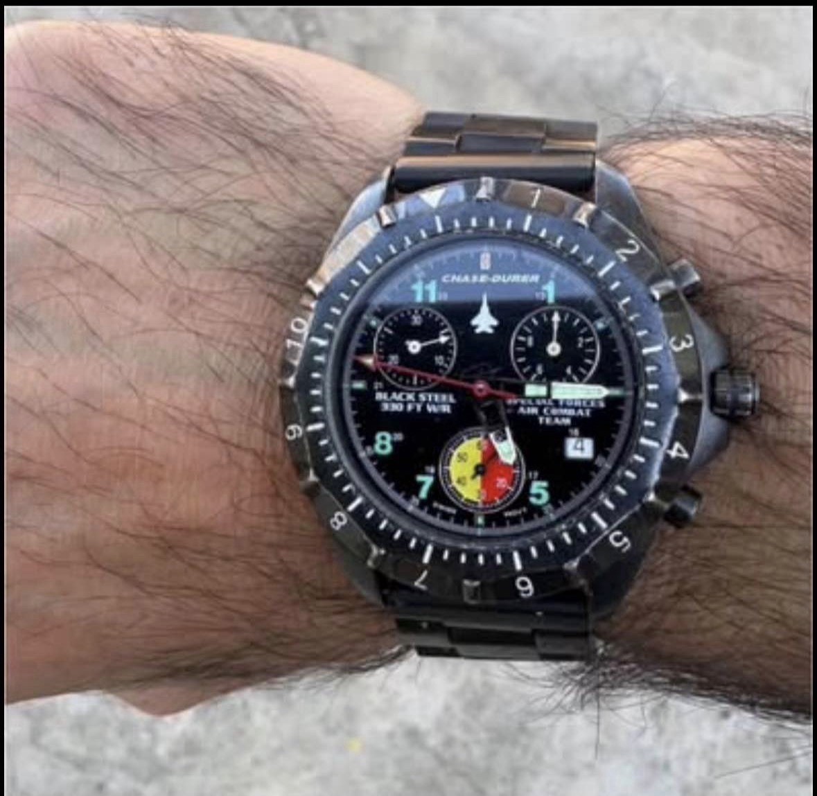 CHASE-DURER Special Forces Air Combat Team Chronograph Quartz 100m w/Box