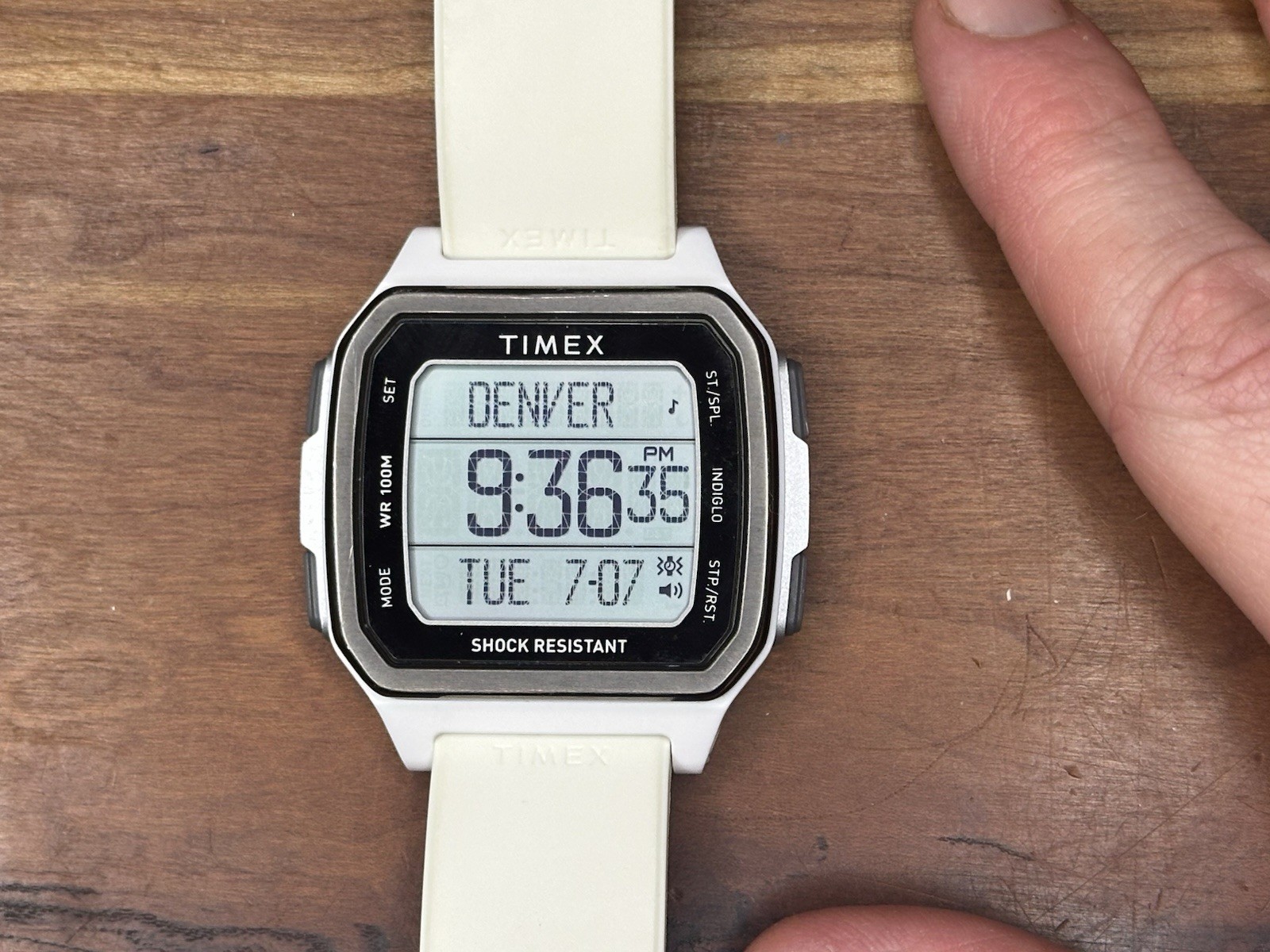 Timex Men’s Watch Command Urban Digital Grey Dial White Rubber Strap TW5M29100
