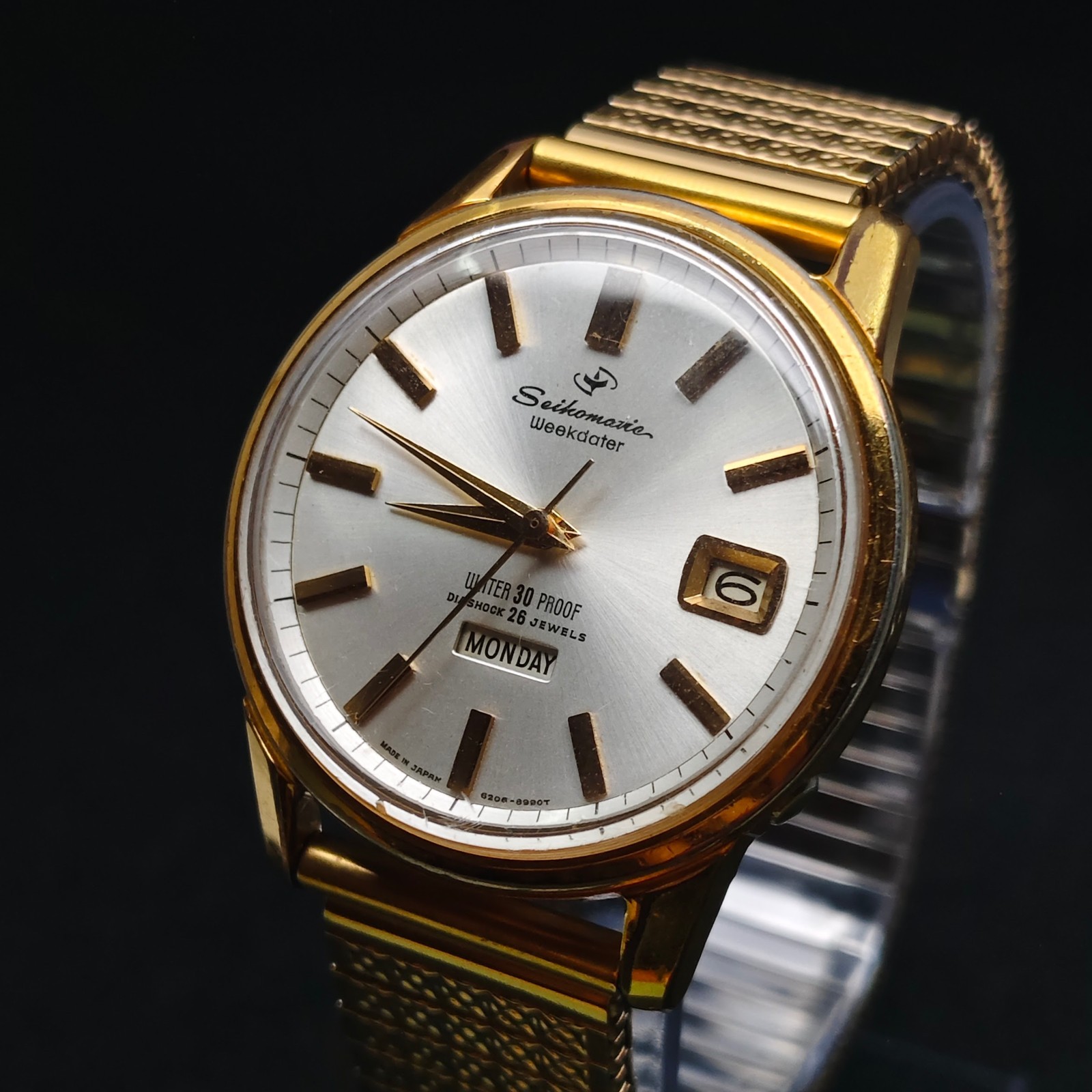 1960s Seiko Seikomatic Weekdater 6206-6990T – Gold Plated