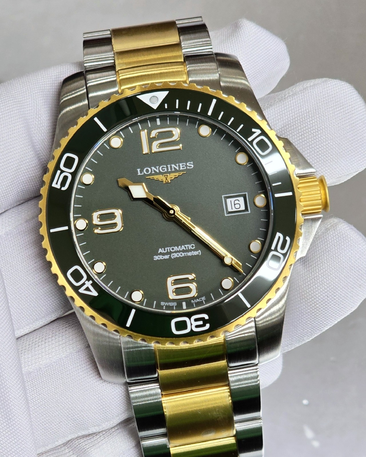 LONGINES HydroConquest Automatic SS 41MM Green Dial Men’s Watch L3.781.3.06.7