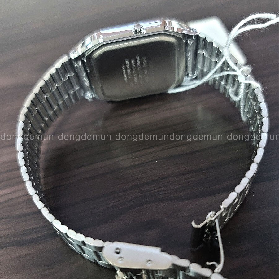 CASIO Watch ORIGINAL AQ-230A-1D Retro Vintage Digital SILVER Black