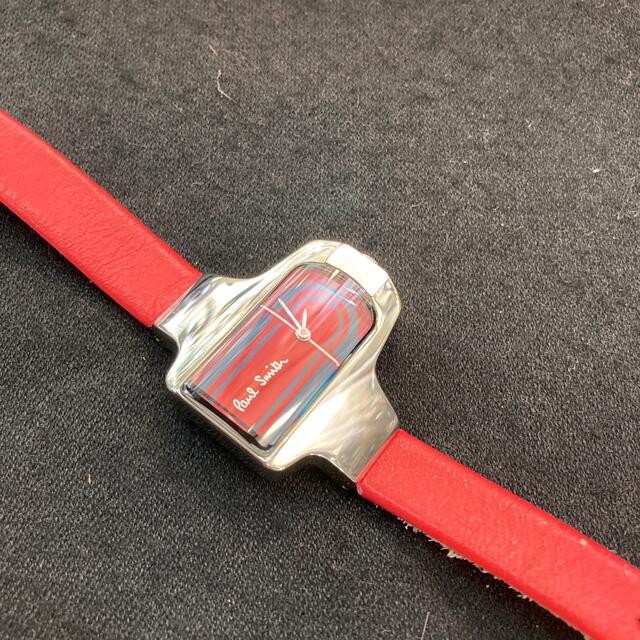 Paul Smith Ladies Watch Red Leather Band Silver