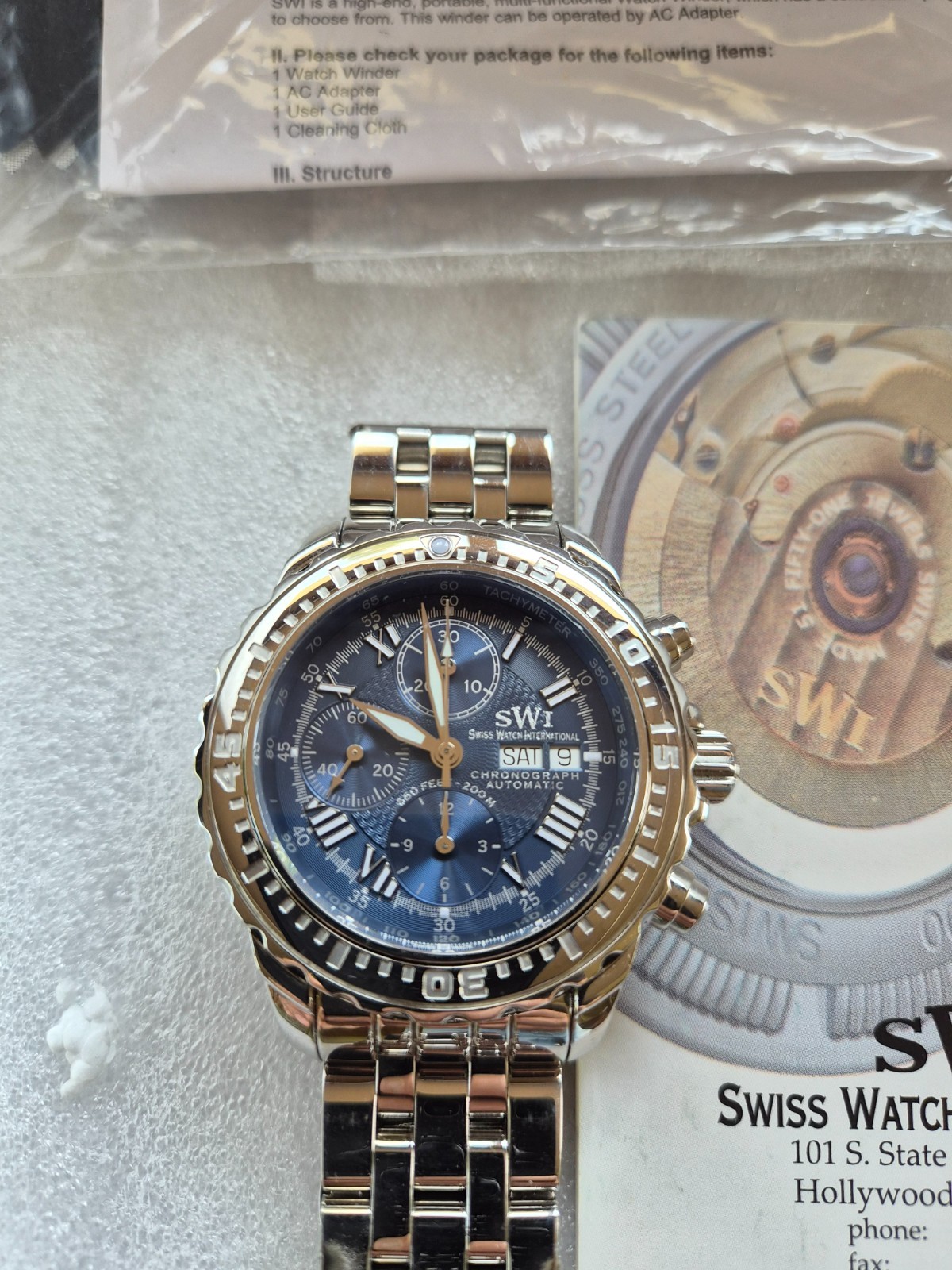 SWI Limited Edition Automatic Chronograph (Model A92258) 20 ATM