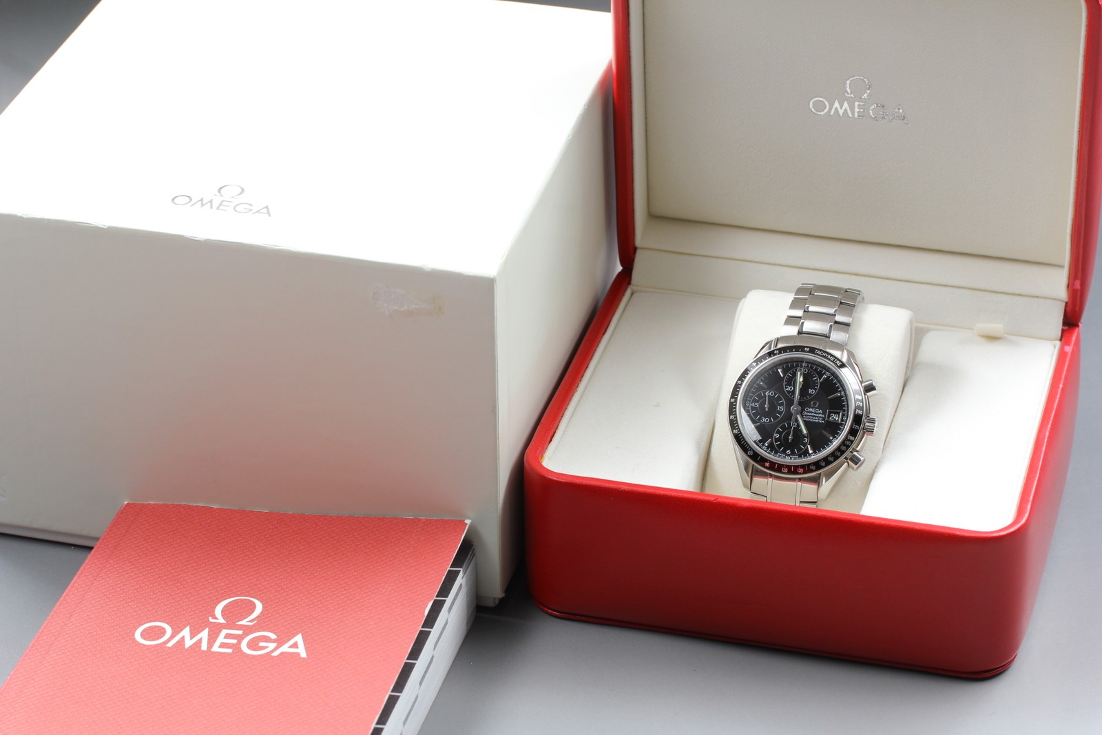 [N MINT Box] OMEGA Speedmaster 3210.50 Date Chronograph 39mm Dial AT Men’s Watch