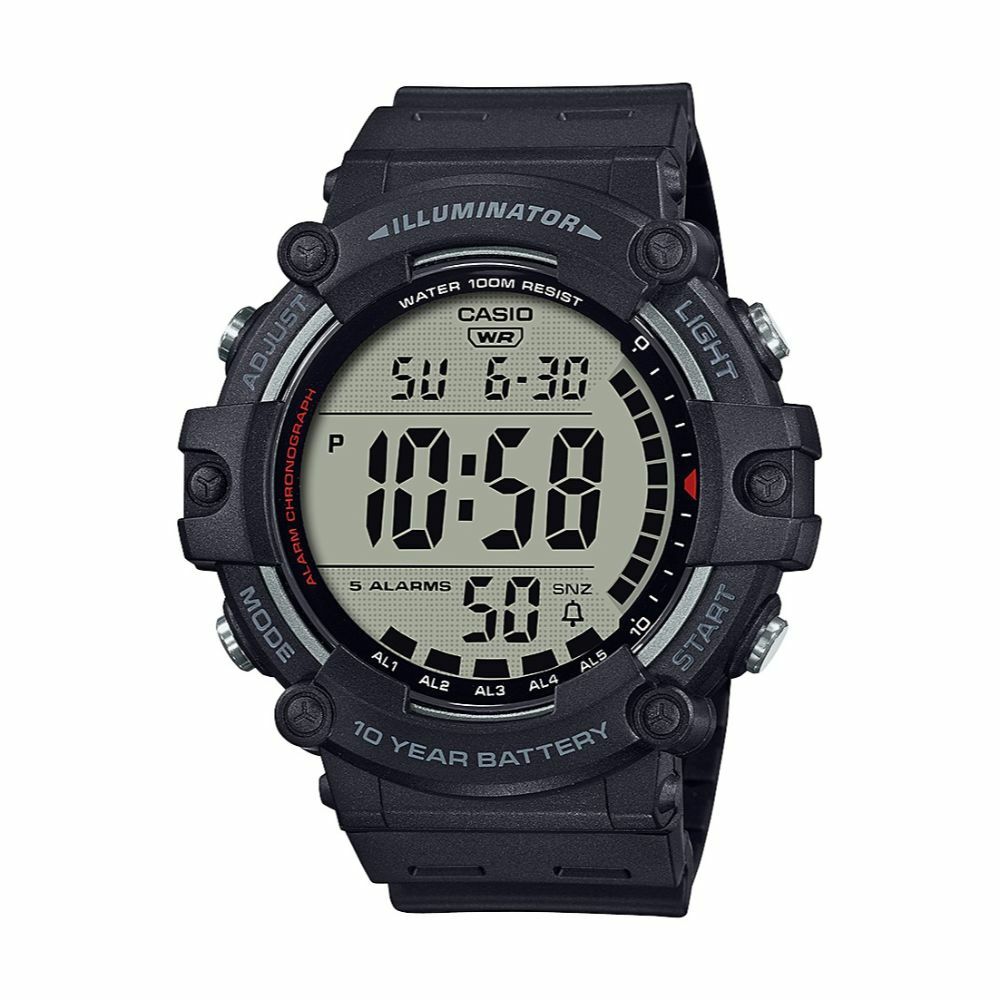 Casio Men’s Quartz Date Indicator Black Resin Band 51 mmWatch AE1500WH-1AV