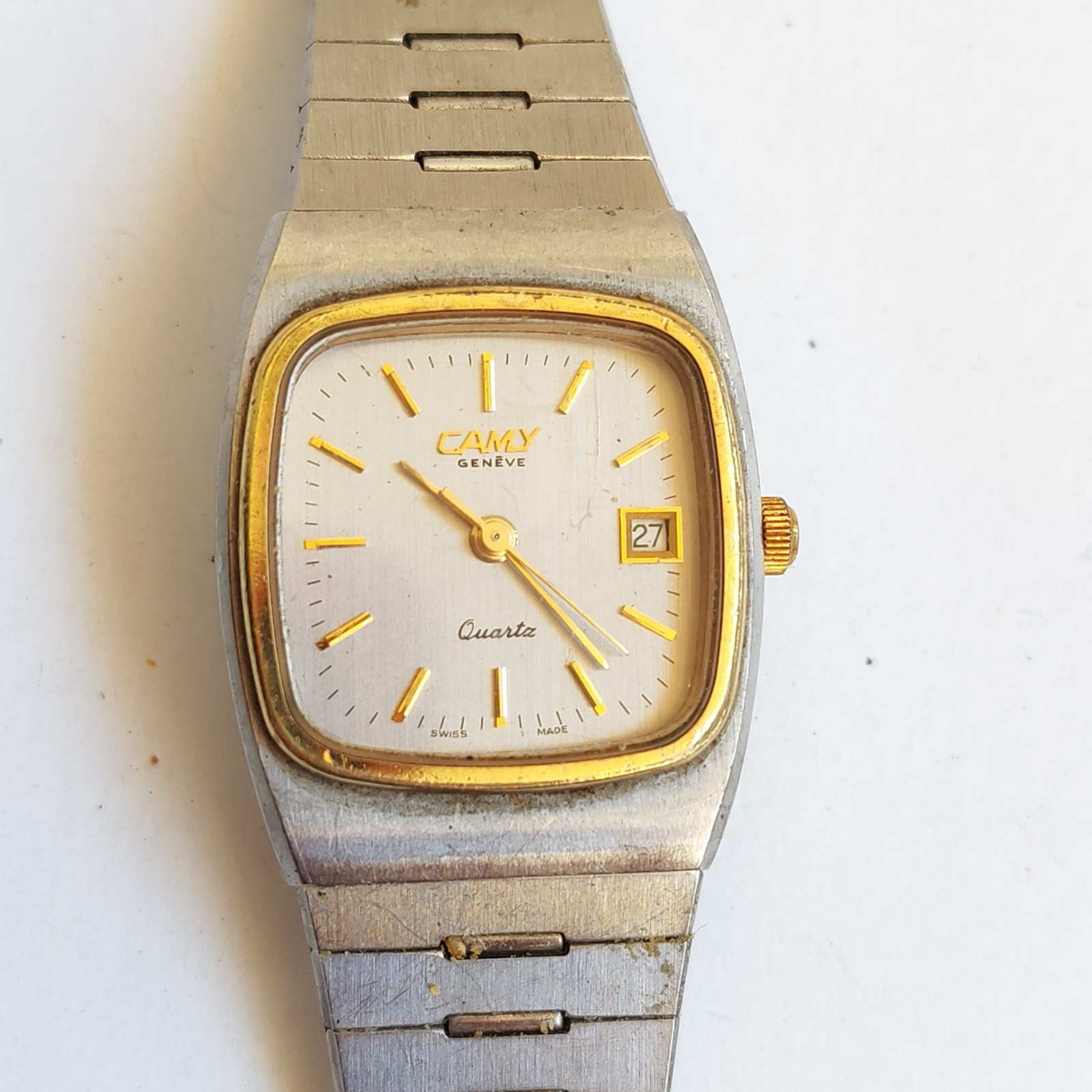 Vintage Camy Geneve Quartz Date Swiss Women’s Watch/not tested