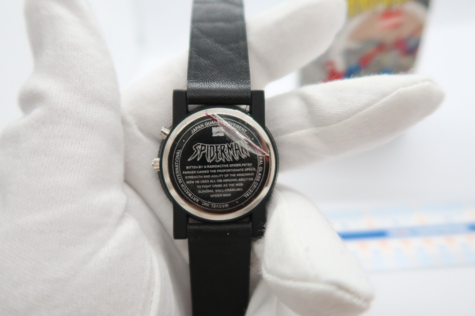 SPIDER MAN, 1996 Marvel Comic “GLO DIAL” MENS CHARACTER WATCH in Box R21-17