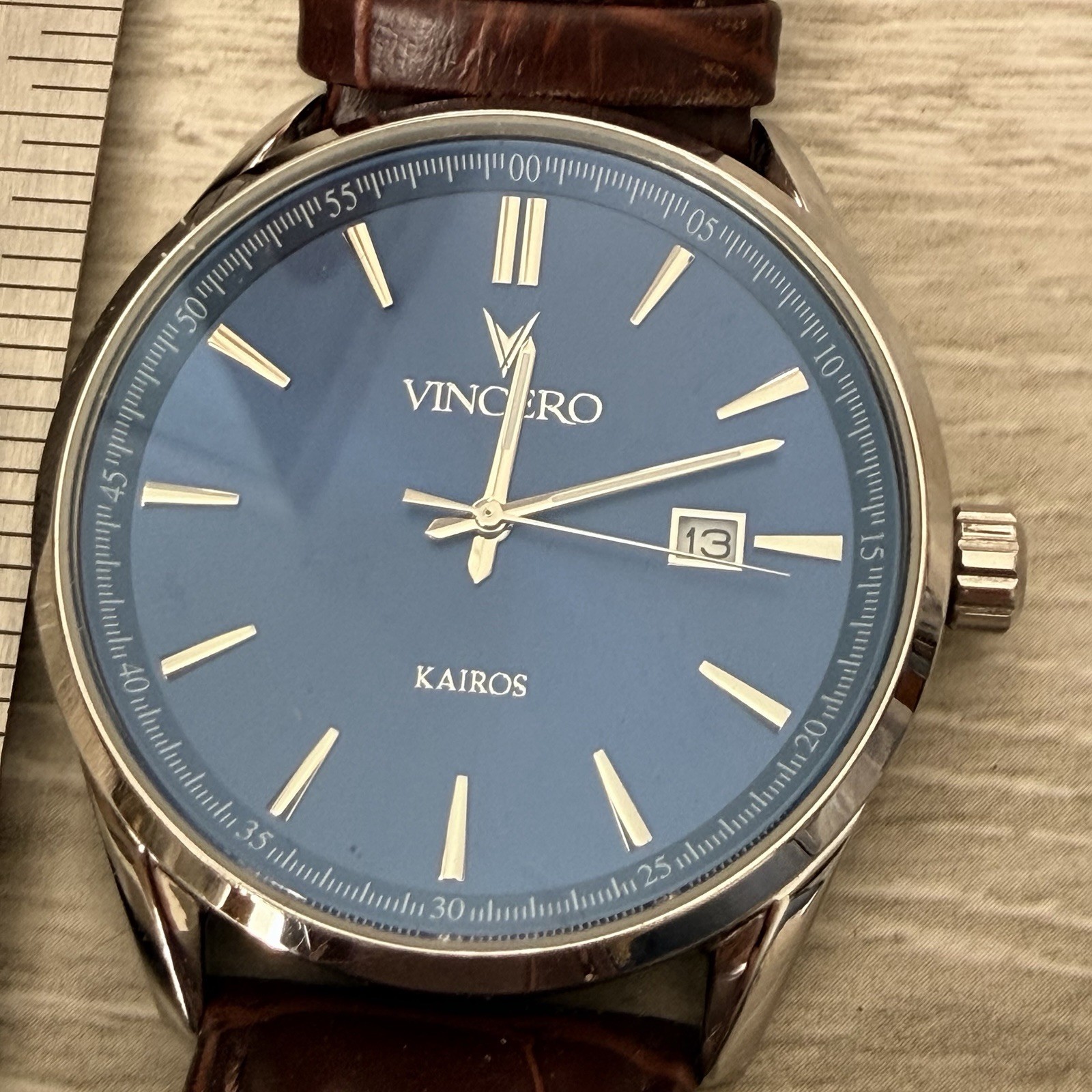 Vincero Luxury Men’s Wrist Kairos Series Watch Chrono S Brown/Gold
