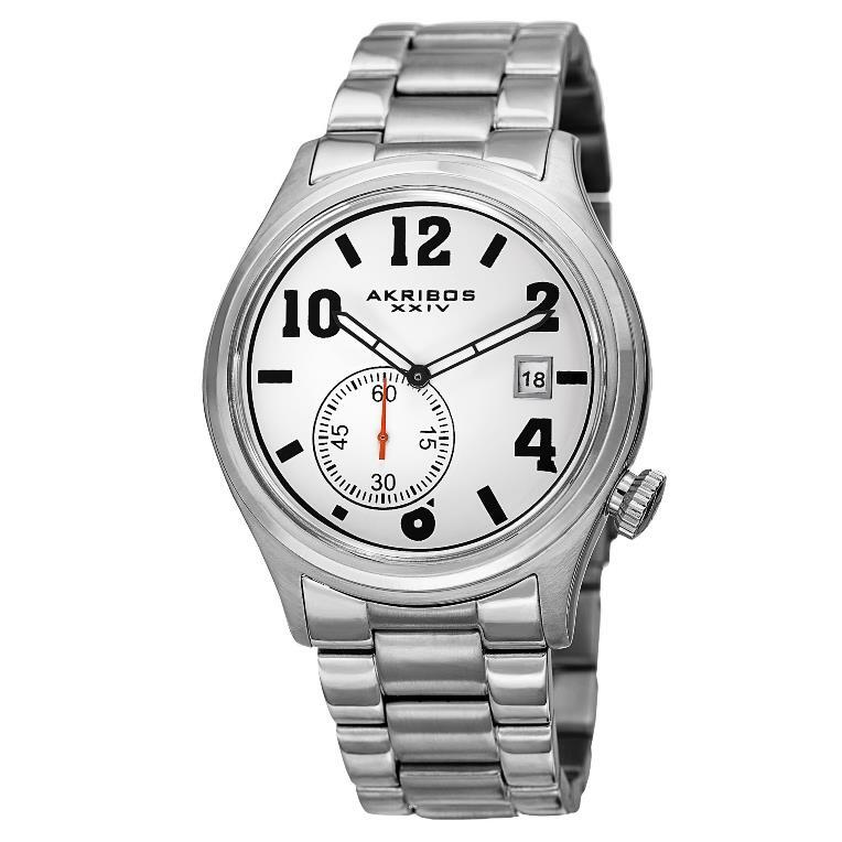Akribos XXIV AK830BK Quartz Multifunction Stainless Steel Bracelet Mens Watch