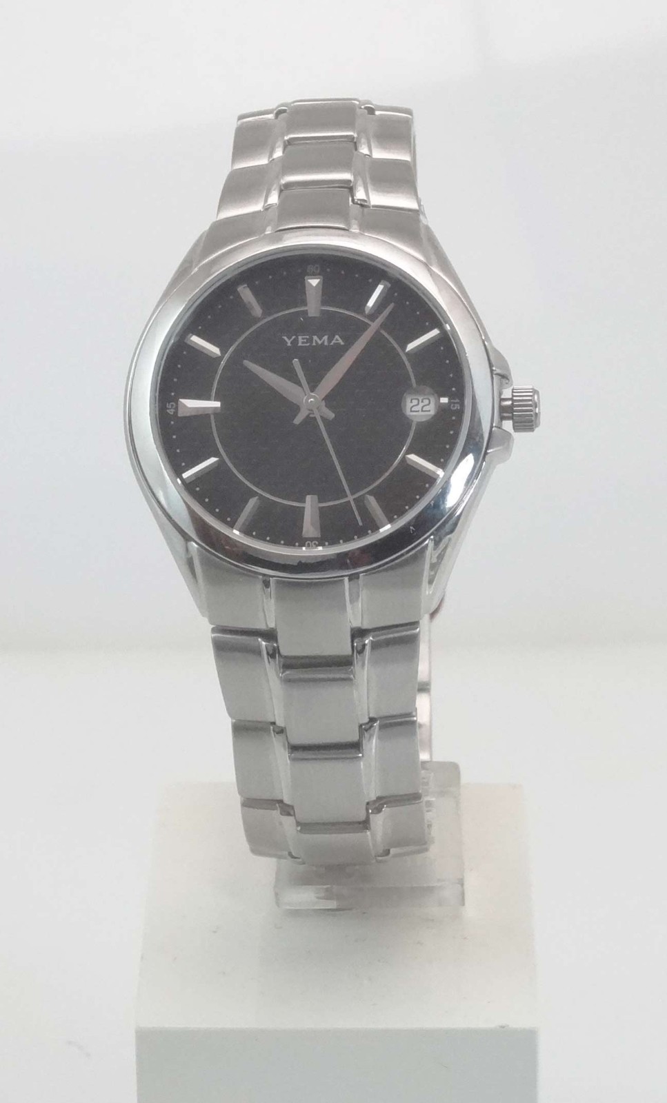 YEMA YM 717 Men’s Stainl-St Swiss Automatic Winding Day-Date Watch – NEW – 5-ATM