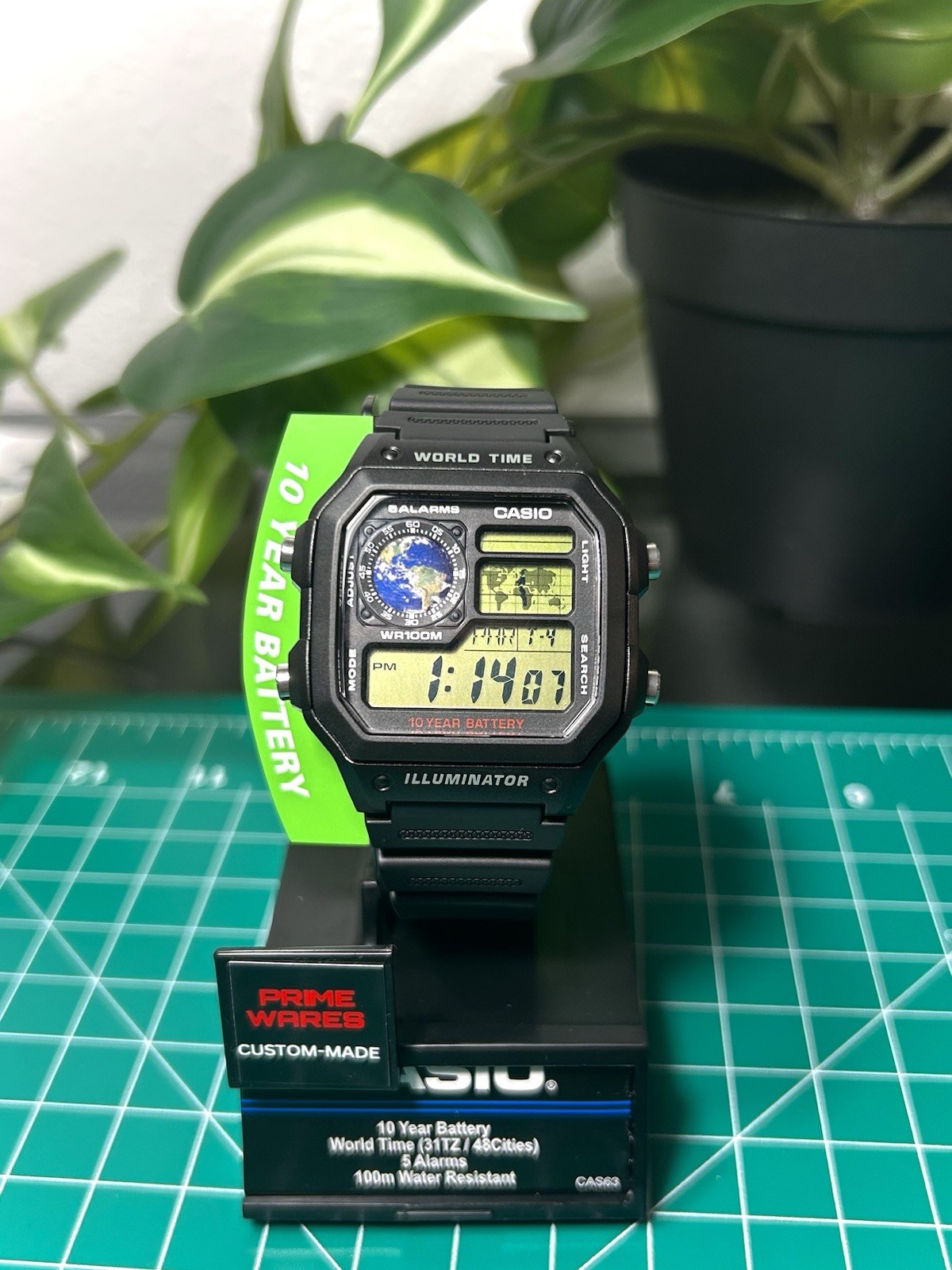 Custom Casio AE1200 Royale Watch | Green Earth Mod
