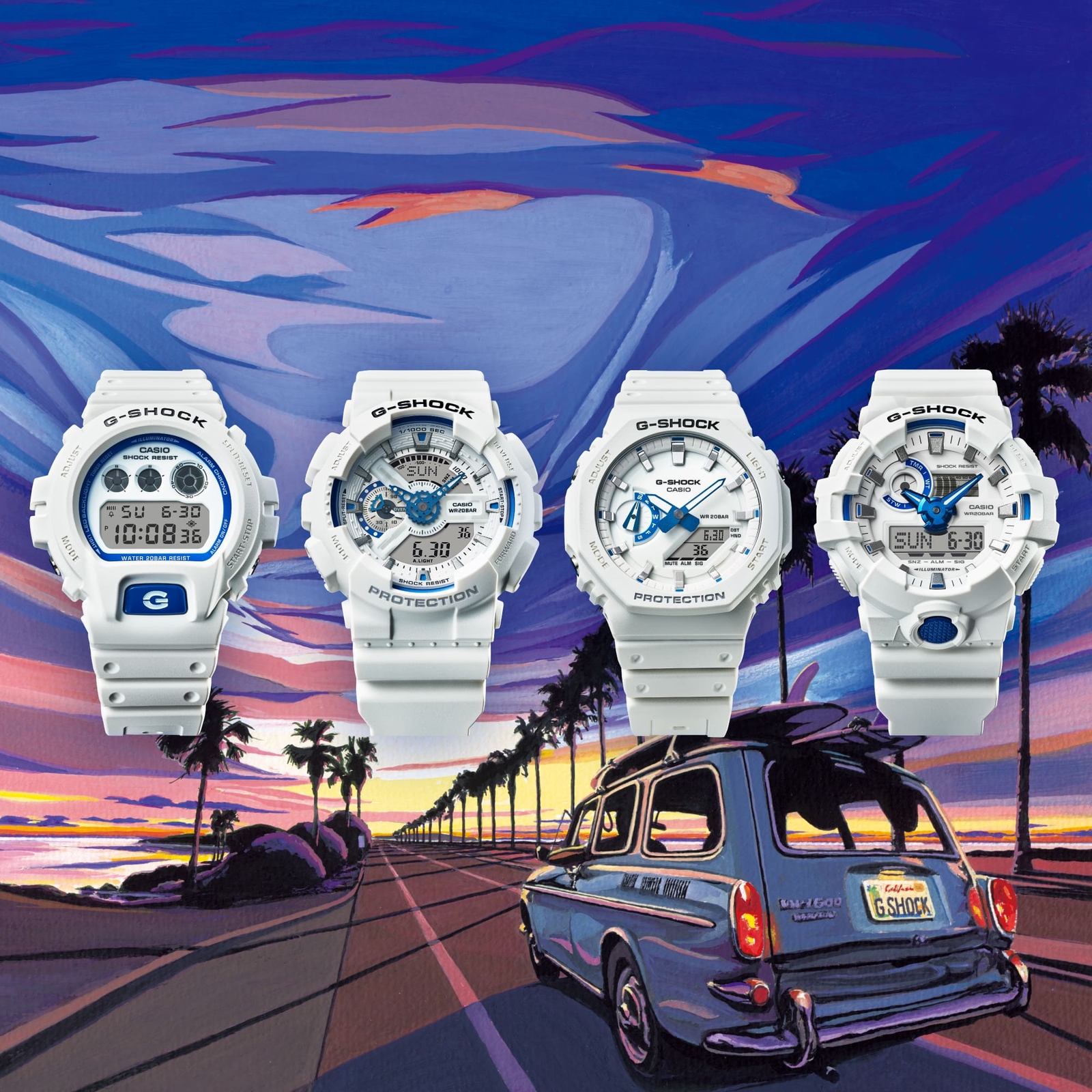 CASIO G-SHOCK GA-110HDS-7AJF HIDDEN GLOW Analog Digital Watch White 51.2mm