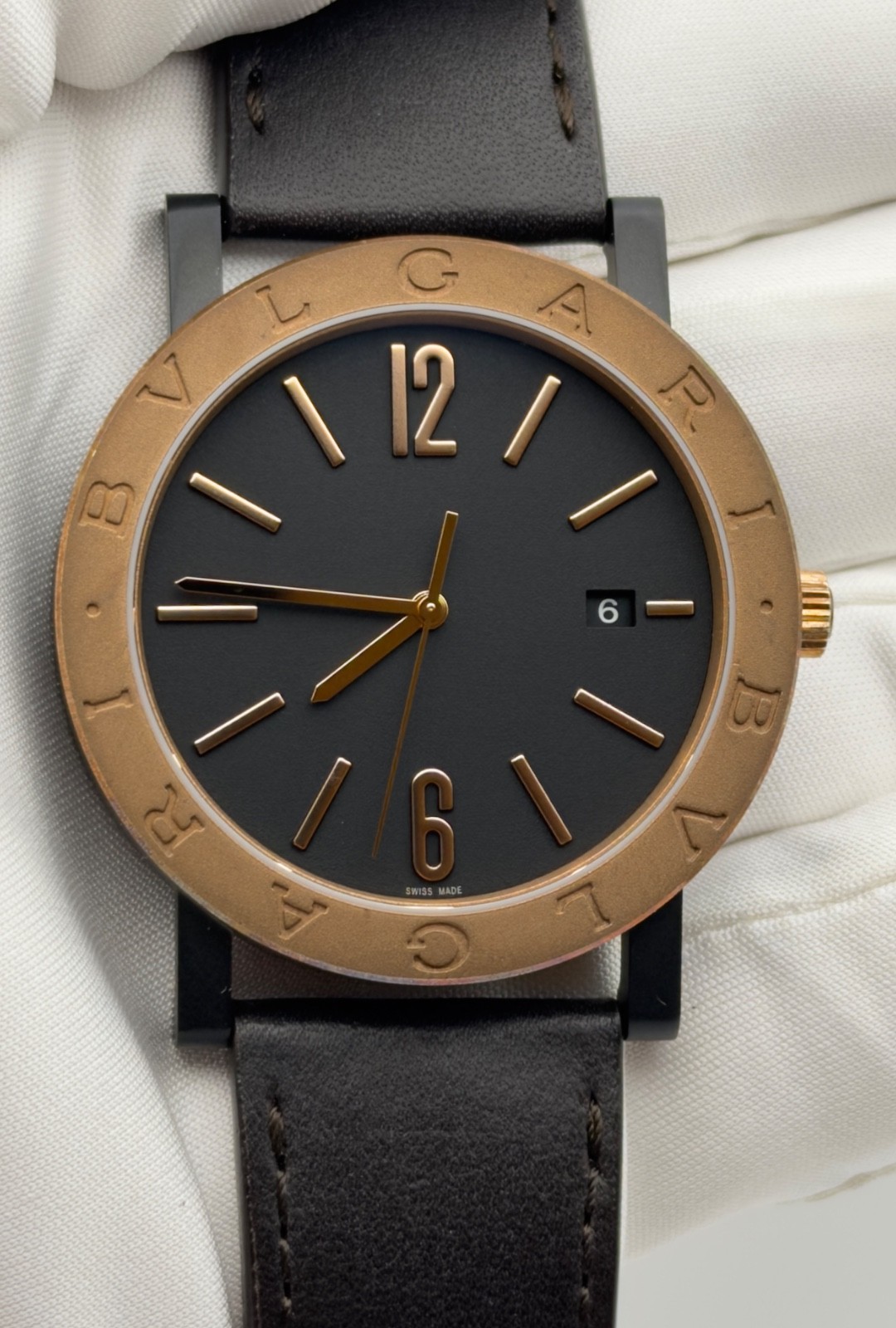 Bvlgari Solotempo Automatic Bronze/DLC Mens 41mm BB41SB
