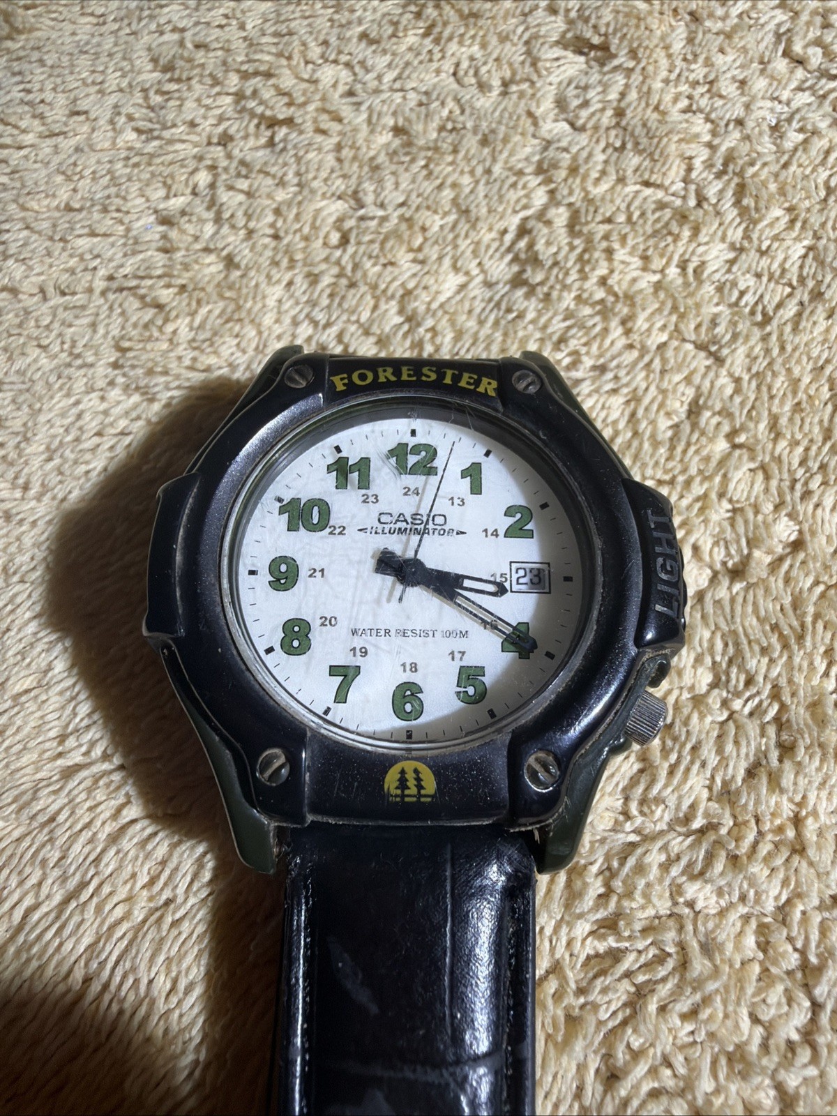 Casio Forester Watch White Dial L Band 2312 FT 500 keep time ,light don’t work