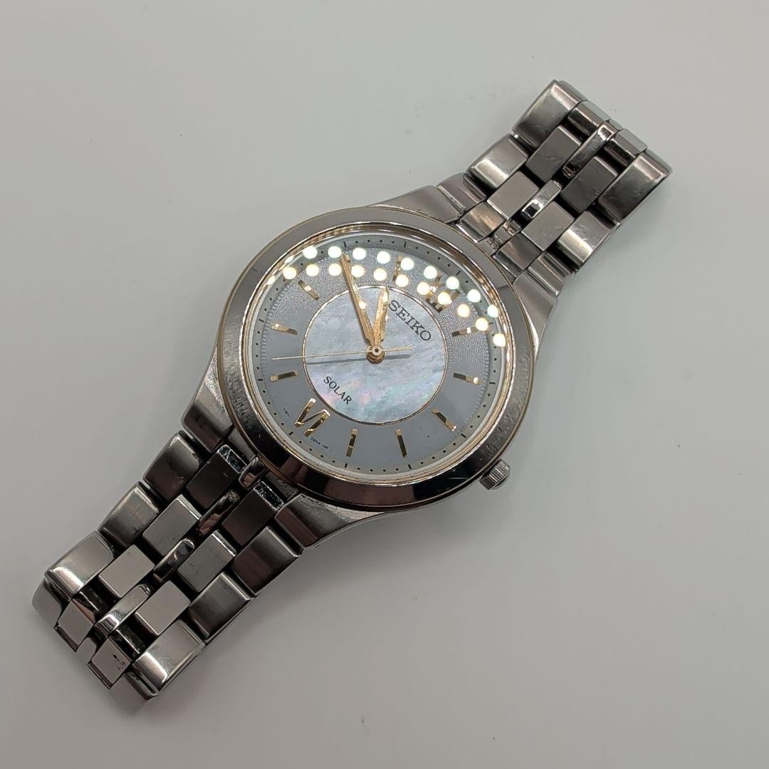 Working Item SEIKO V181 0AY0 Solar Shell Dial