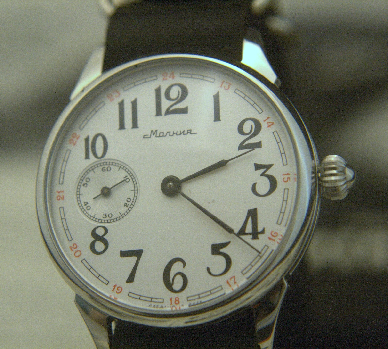 Serviced vintage men’s 1960’S MARRIAGE Molnija 16 jewel wristwatch conversion