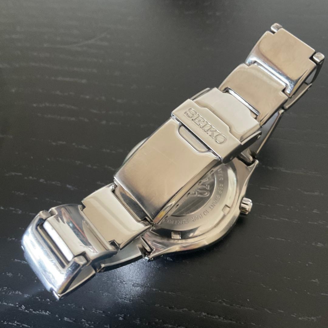 SEIKO S-WAVE Automatic Watch 38x45mm Wrist 18.5cm From Japan