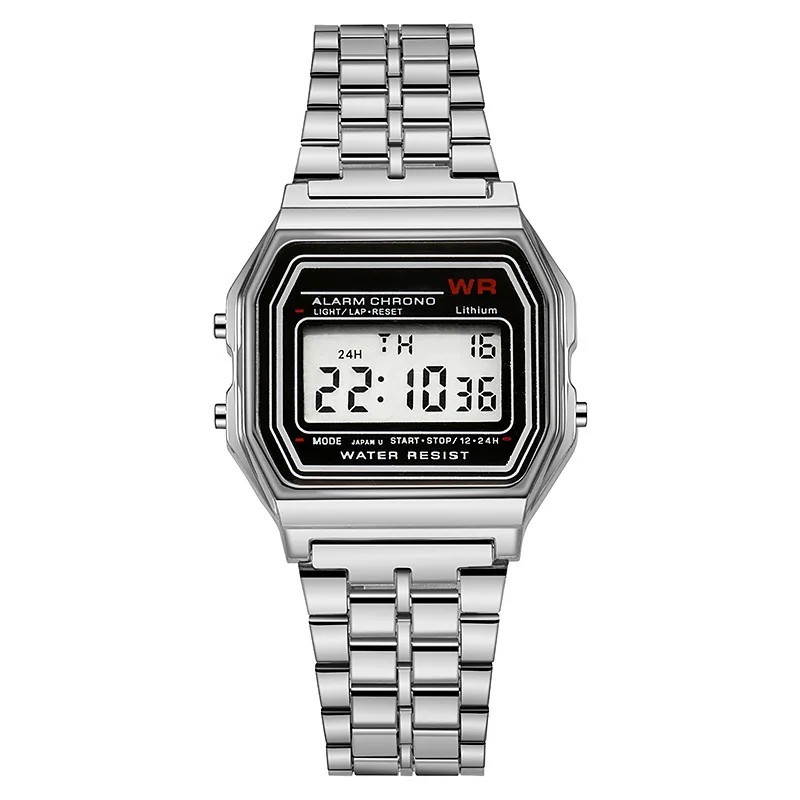 Water Proof Vintage Retro Digital Watch For Men & Women Alarm Stop Watch