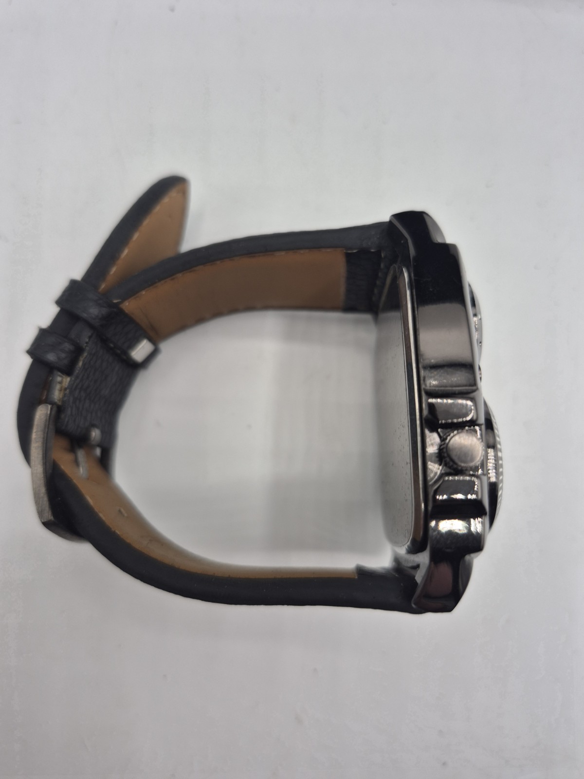 Oulm T140 Dual Time Quartz Watch Multi Dial Black Tested Working Steampunk Style