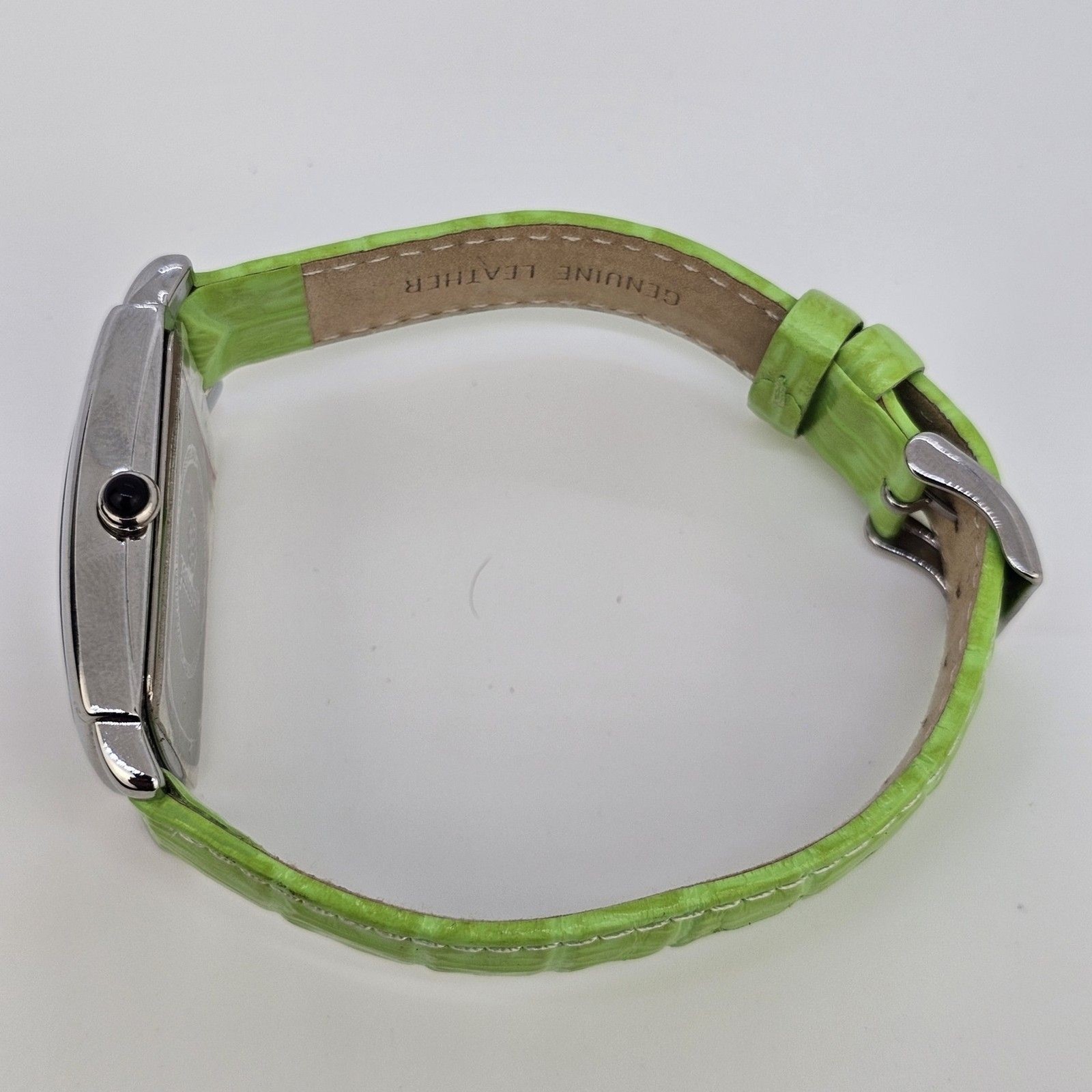 Pastorelli Women’s Watch 28MM Gray Dial Green Leather Band Straps New Battery