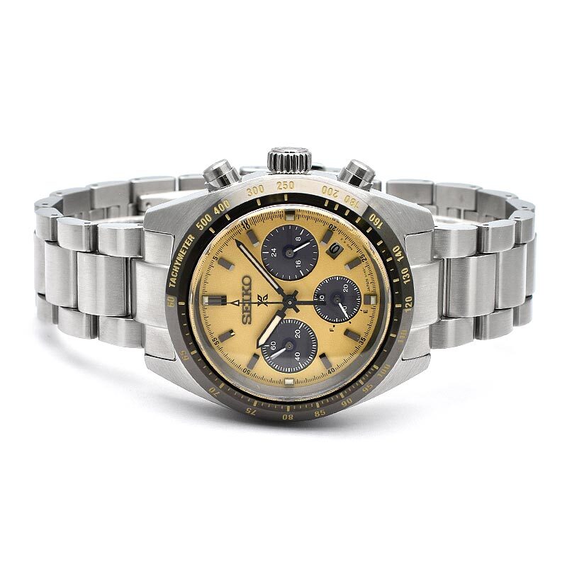 Seiko Prospex SBDL089 Chronograph SPEEDTIMER Solar Beige Dial 39mm Watch