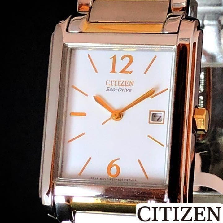 Citizen Solar Wristwatch Mens 26mm Gold Silver rare Display Model Watch