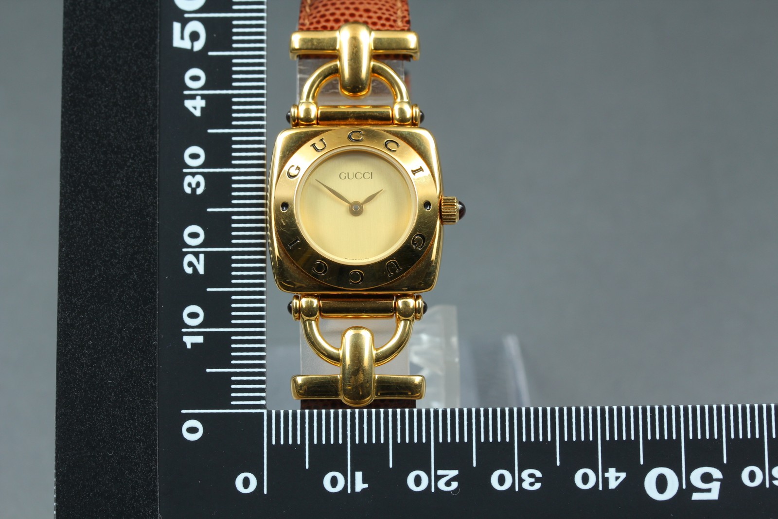 [Near MINT] GUCCI Horsebit 6300L 22mm Gold Dial Quartz Women’s Watch from JAPAN
