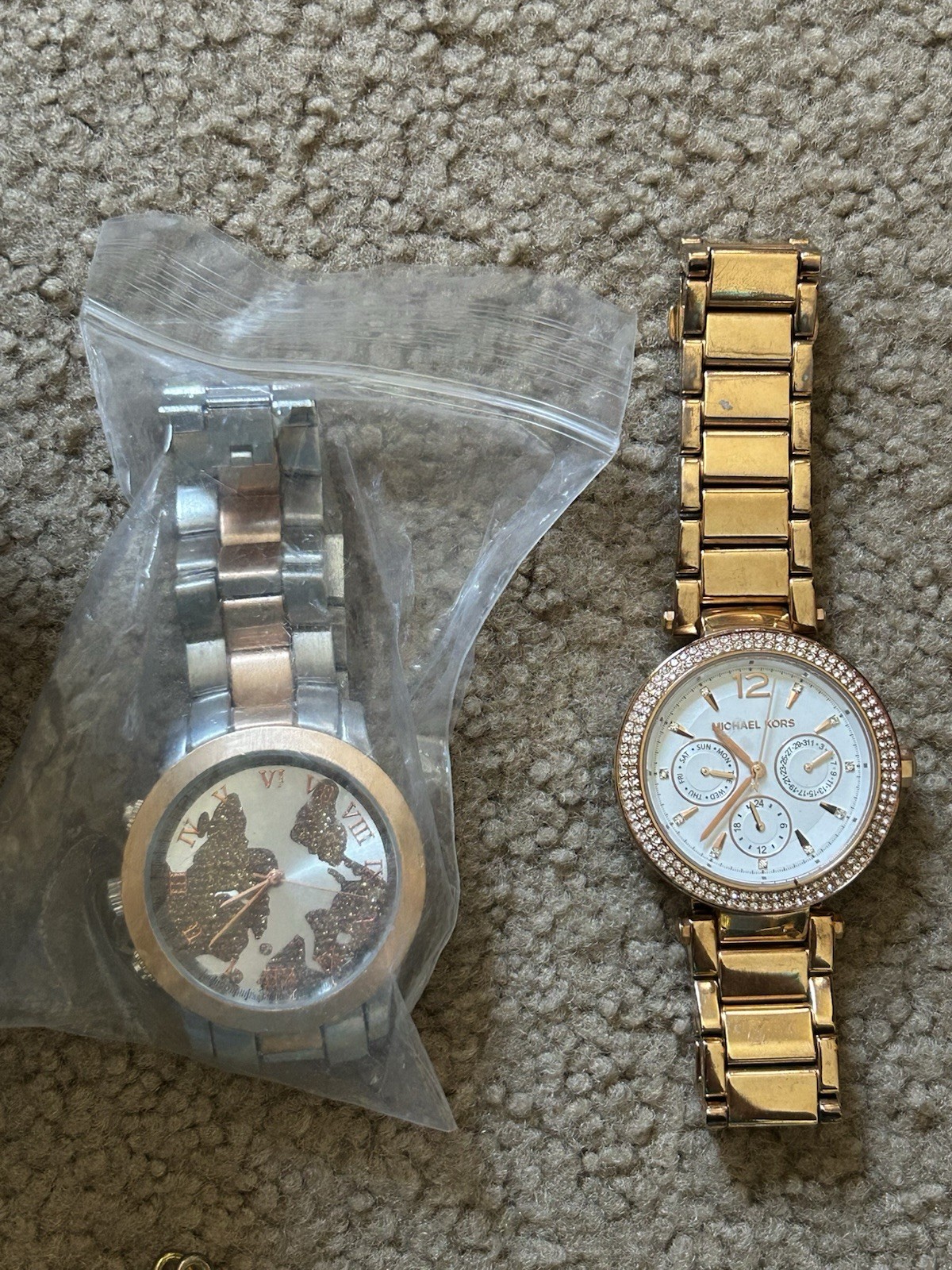 HUGE VTG Watch Pocket Watch Lot Michael Kors, Fortune NYC, Ciprini, Mickey Mouse