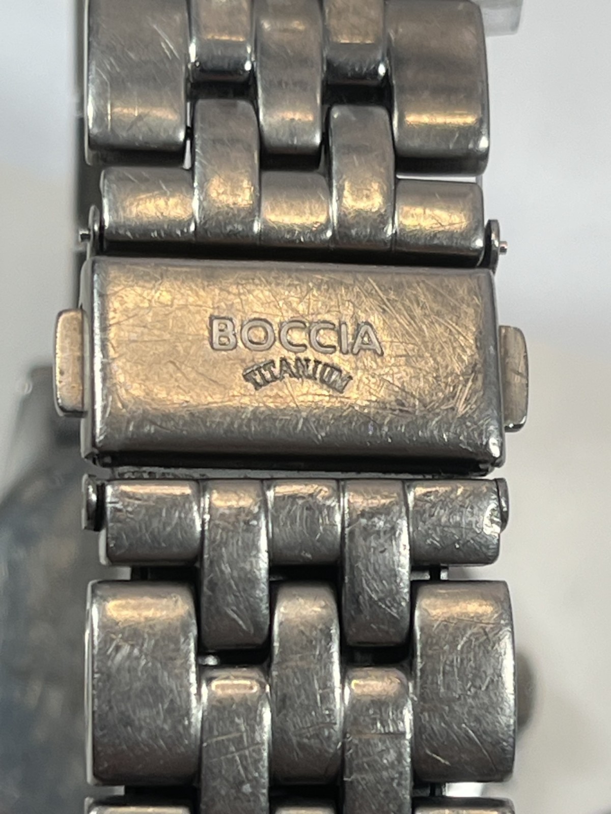 Boccia Titanium Watch Model 3631-02 All Titanium Case. New battery Bracelet Grey