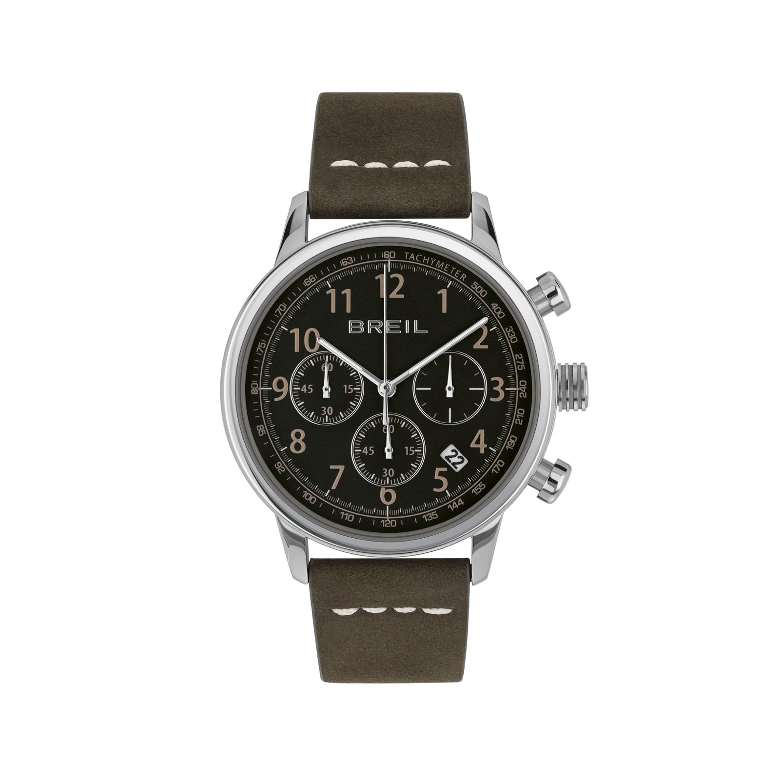 BREIL OUTRIDER TW2060 Chrono Brown Leather Black Men’s Watch
