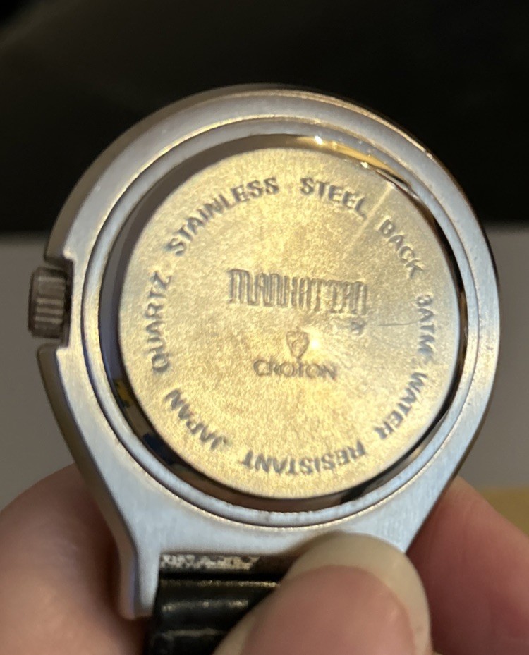 Manhattan Quartz by Croton Belt Watch With Compass