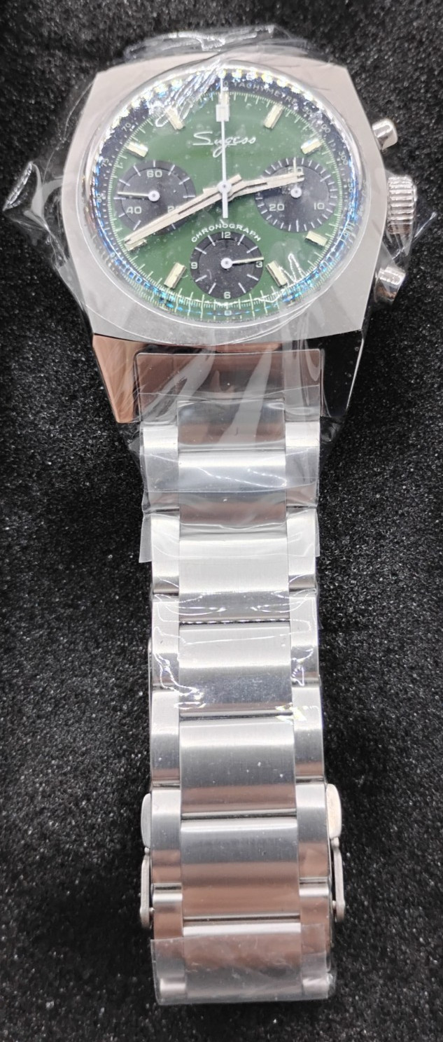 NEW Sugess S419GSS S419 Seagull Mechanical Heritage Chronograph 37mm Men’s Watch