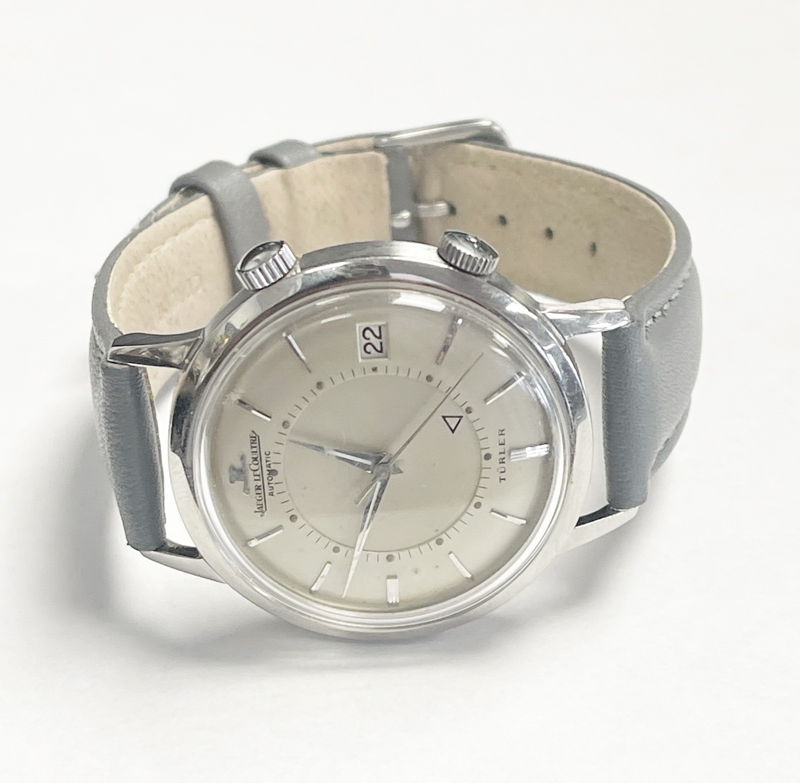 Vintage Jaeger LeCoultre Turler Memovox Alarm Wrist Watch ~ Free Shipping
