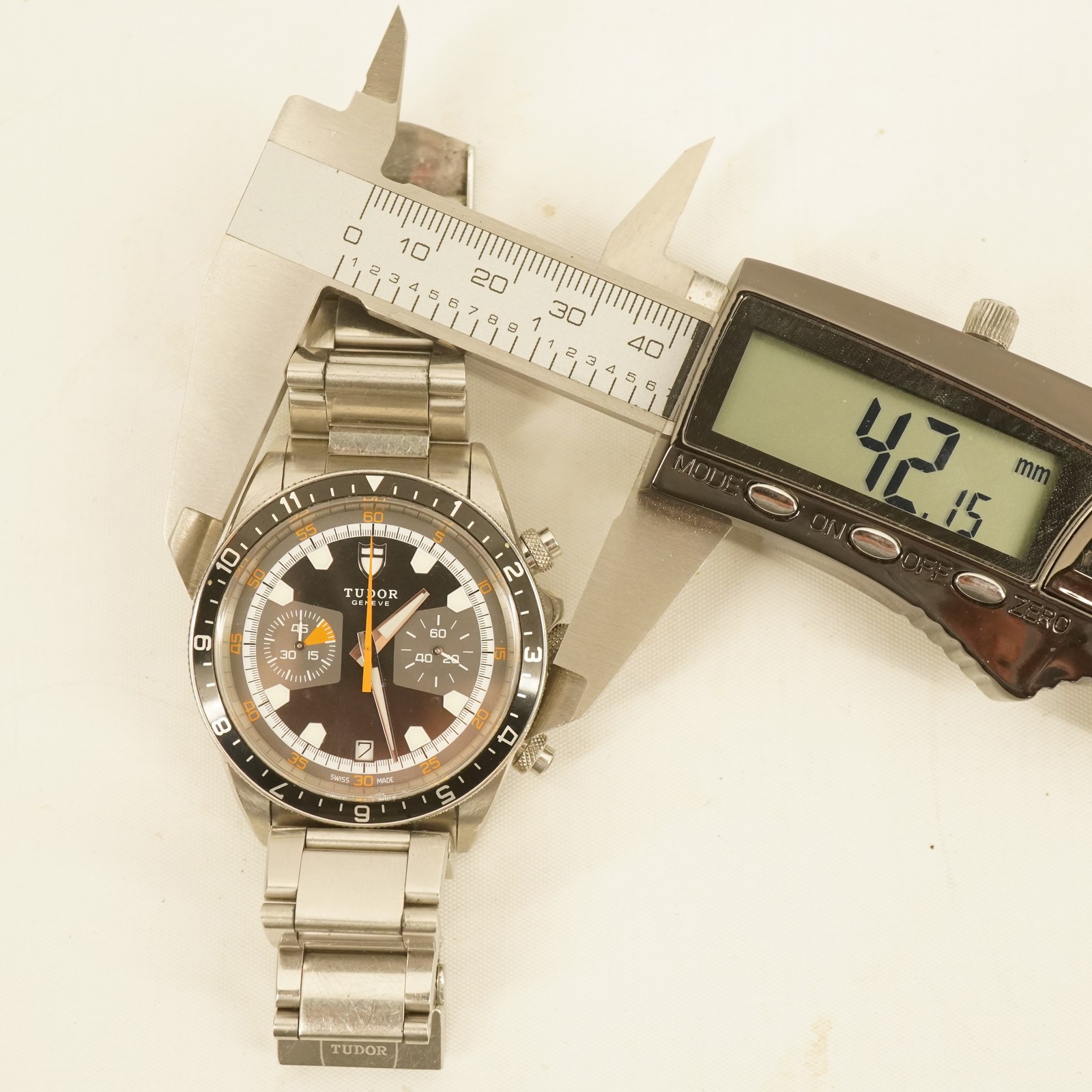 TUDOR Heritage Chrono 70330N 42mm BK/GY B&S Full Set Watch- Free Shipping USA