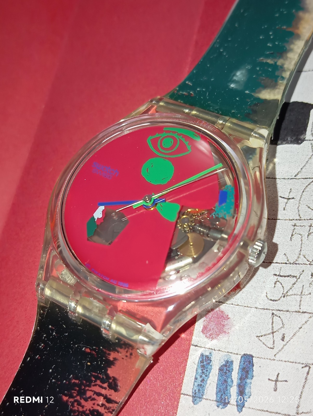 1997 GENT ARTIST COLOR SCRIBBLER WATCH by KVETA PACOVSKA GK249 NEW PERFECT