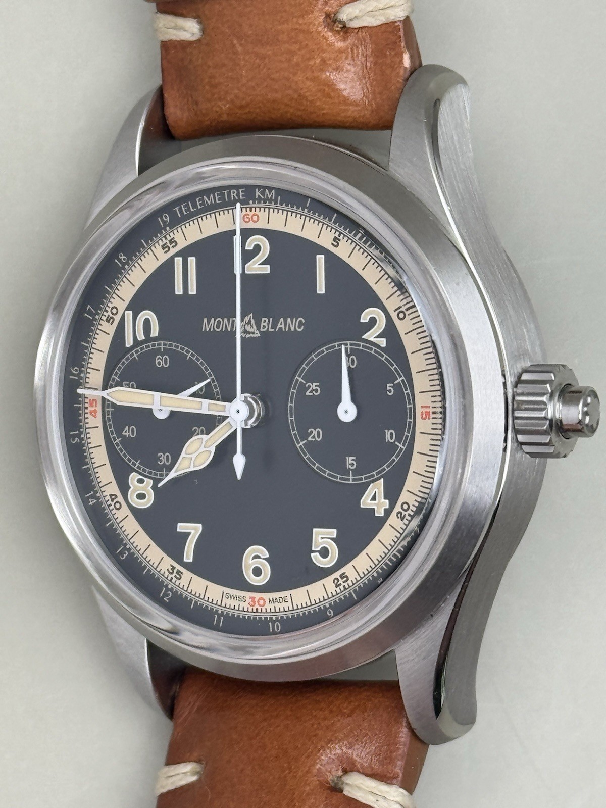 Montblanc 1858 Monopusher Chronograph Automatic Black Dial Watch 125581